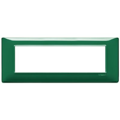 Plana - placca in tecnopolimero 7 posti reflex smeraldo