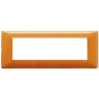 Plana - placa de tecnopolímero 7 plazas reflex naranja