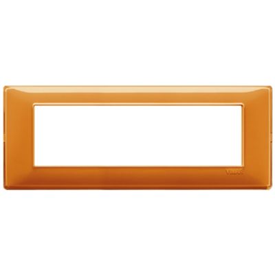 Plana - placca in tecnopolimero 7 posti reflex arancio
