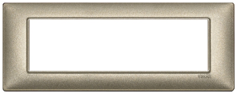Plana - Placa metálica de bronce metalizado de 7 posiciones