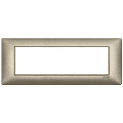 Plana - Placa metálica de bronce metalizado de 7 posiciones