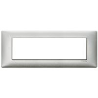 Plana - Placa metálica de 7 plazas en plata metalizada