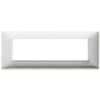 Plana - Placa metálica de aluminio cepillado de 7 plazas