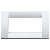 Idea - Classic metal plate 4 places in metallic silver