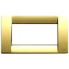 Idea - Placa clásica de metal dorado pulido de 4 posiciones