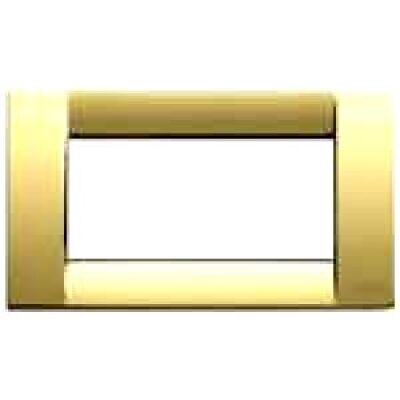 Idea - Classic 4-place polished gold metal plate