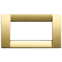 Idea - Classic 4-place polished gold metal plate
