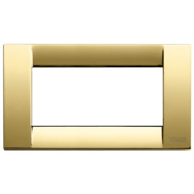 Idea - placca Classica in metallo 4 posti oro lucido
