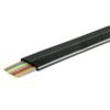 Cable telefónico plano de 8 hilos negro