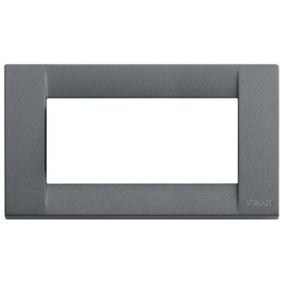 Idea - Placa metálica clásica de 4 plazas en pizarra