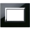 Serie 44 - Plato Vera 44 de cristal de 3 plazas negro absoluto