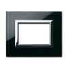 Serie 44 - Plato Vera 44 de cristal de 3 plazas negro absoluto