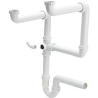 Viega 289171 - double sink siphon 2 ways 1 1/2x40