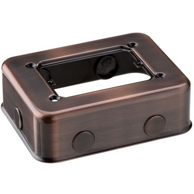 Cuivre antique - Boîte rectangulaire haute de 16 pouces avec couvercles