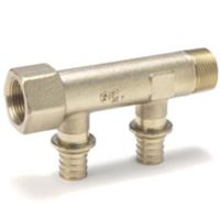 Rehau 11680251001 - Colector de manguito de 2 vías MF 20x3/4