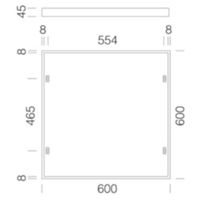 Disano 99803100 - Cadre de plafond 595 60x60 cm blanc