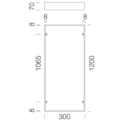 Disano 99803600 - cornice plafone 595 120x30 cm H7 bianco