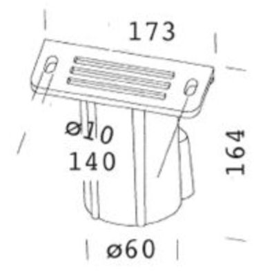 Disano 99791500 - attacco palo 333 diam. 60 mm