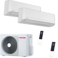 Climatiseur Toshiba Shorai Edge Dual Split 9000+12000 BTU blanc
