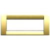 Idea - Placa clásica de metal dorado pulido de 6 posiciones