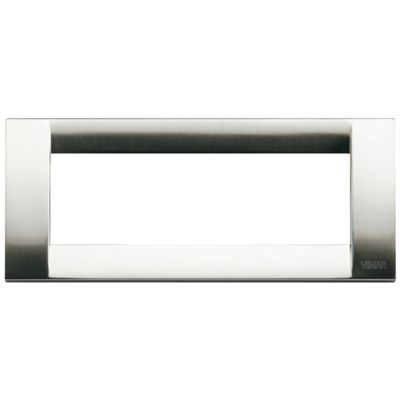 Idea - placca Classica in metallo 6 posti nichel spazzolato