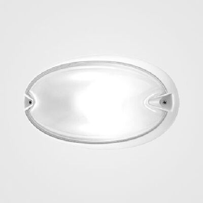 Prisma 005700 - plafonnier CHIP OVALE 25 E27 21W blanc