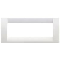 Idea - placca Classica in tecnopolimero 6 posti bianco brillante