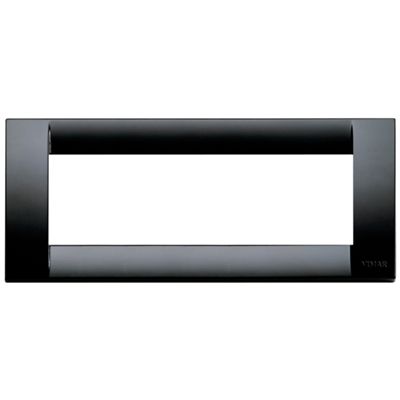 Idea - placca Classica in tecnopolimero 6 posti nero