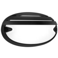 Prisma 005707 - plafoniera CHIP OVALE 25/GRILL E27 21W nero