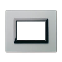 Series 44 - Vera 44 3-place silver gray glass plate
