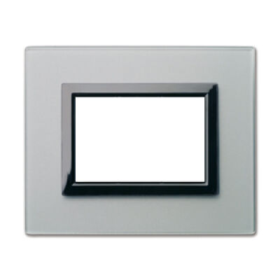 Serie 44 - Plato de cristal Vera 44 de 3 plazas gris plateado