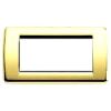 Idea - Rondò plaque in shiny gold 4-place metal