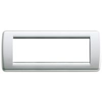 Idea - placca Rondò in metallo 6 posti argento metallizzato