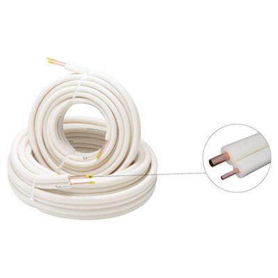 Tecnosystemi N11110038 - tube cuivre 1/4+3/8 ép. 6 mm - 20 m Nouvelle ligne