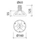 Mareco 1480000S - base for poles diam. 60 MISTRAL anthracite