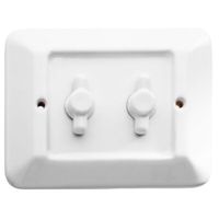Delux - assiette en porcelaine avec interrupteur et bouton