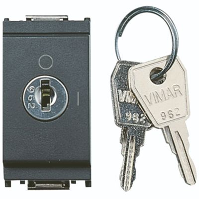 Idea gris - Pulsador bipolar 2P 16A con llave