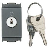 Idea Grigio - Interruptor bipolar 2P 16A con llave