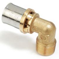 Giacomini RM127Y033 - 90° male curved fitting 1/2 x (16 x 2)