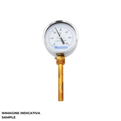 Tecnogas R02942 - Thermomètre radial bimétallique 80 mm