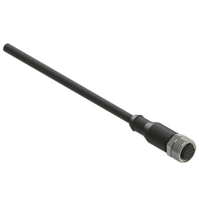 Pizzato VF CA12PD10M - Conector hembra M12 de 12 pines con cable de 10 m