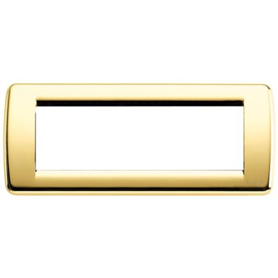 Idea - placca Rondò in metallo 6 posti oro lucido