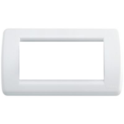 Idea - placca Rondò in tecnopolimero 4 posti bianco brillante