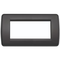 Idea - placca Rondò in tecnopolimero 4 posti nero