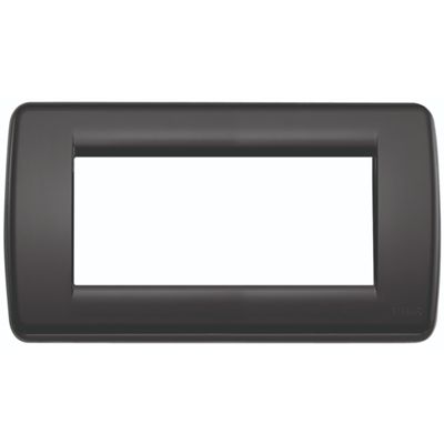 Idea - Rondò plate in black 4-place technopolymer