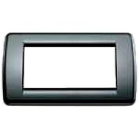 Idea - Rondò plate in black 4-place technopolymer