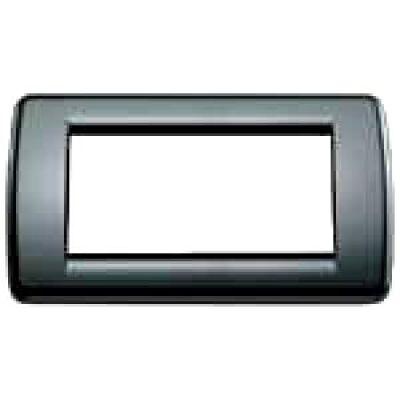 Idea - Rondò plate in black 4-place technopolymer