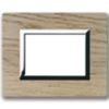Serie 44 - placca Vera 44  in legno massello 3 posti rovere sbiancato