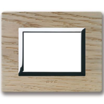 Serie 44 - placca Vera 44  in legno massello 3 posti rovere sbiancato