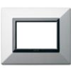 Series 44 - Zama 44 plate in matt silver 3-place metal